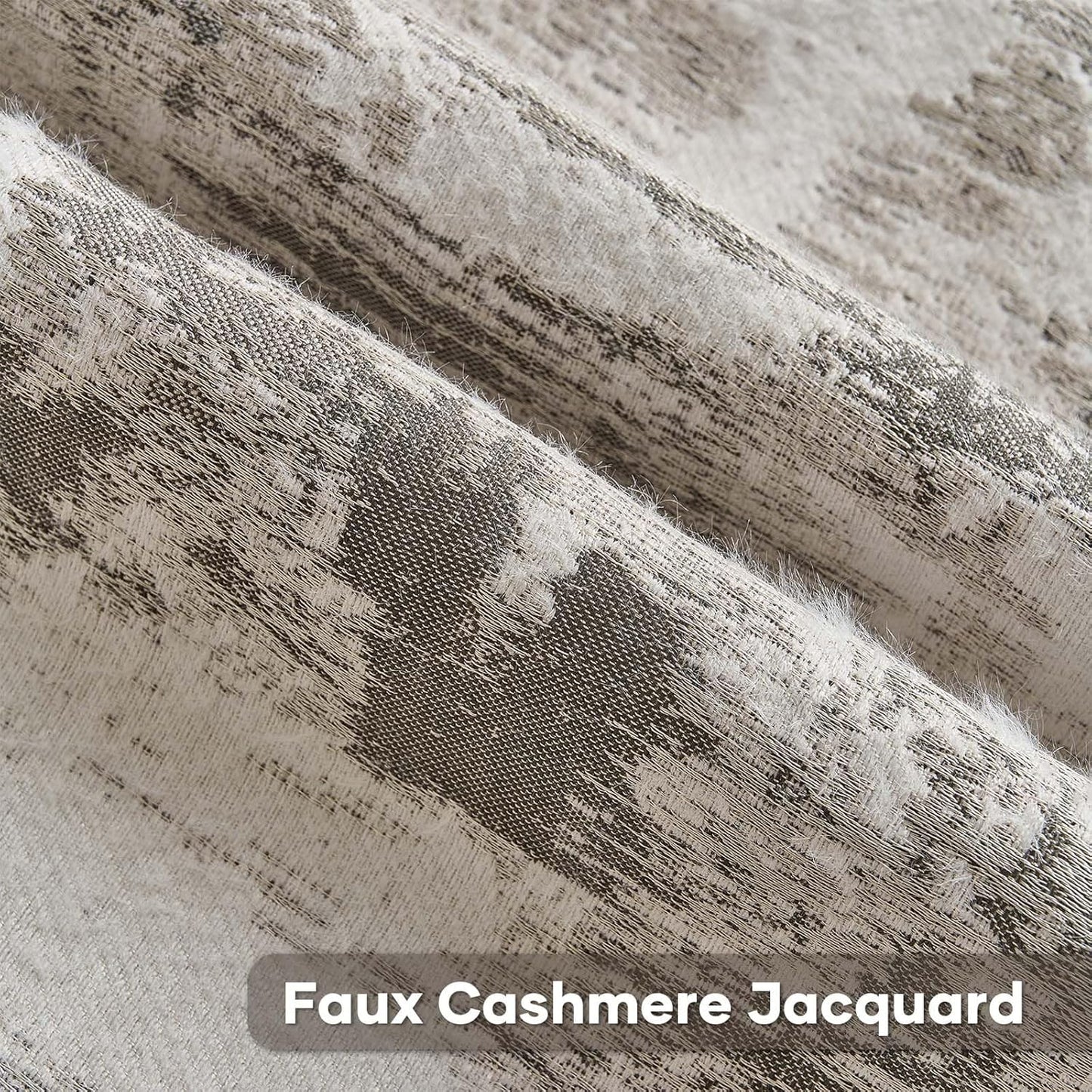 FUTEI Black White Decorative Throw Pillow Covers 18x18 Inch Set of 2,Soft Faux Cashmere Jacquard - Textured & Cozy Cushion Case,Modern Home Decor for Couch Bed Living Room