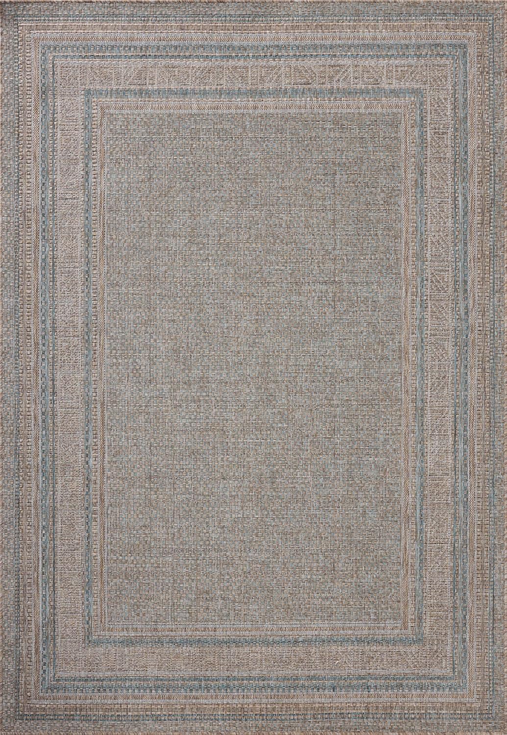 Loloi Amber Lewis Topanga Collection TOP-05 Natural/Teal 2'-3" x 3'-9" Indoor/Outdoor Area Rug