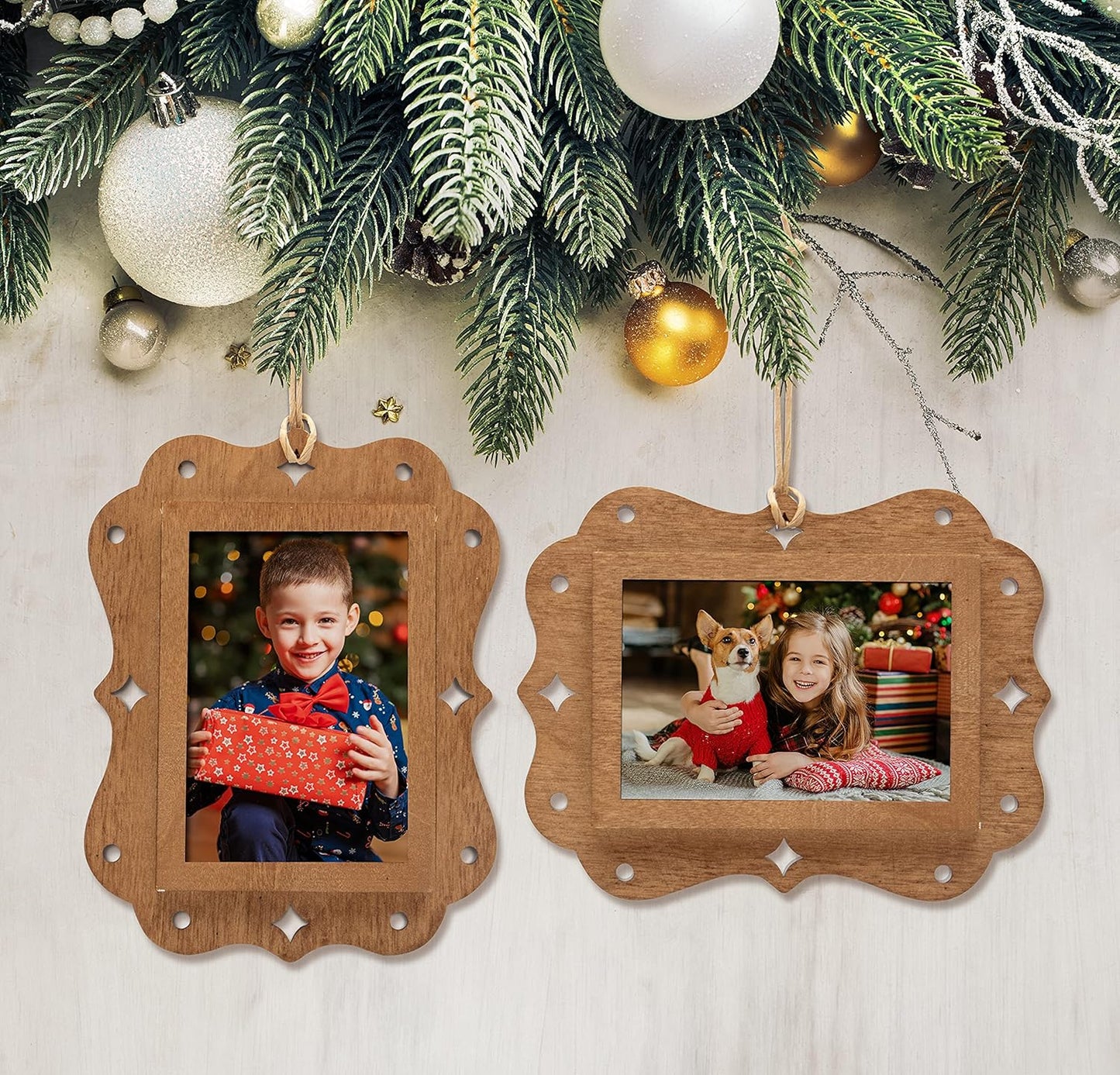 Wood Rectangle 2" x 3" Photo Ornaments - Pack of 100