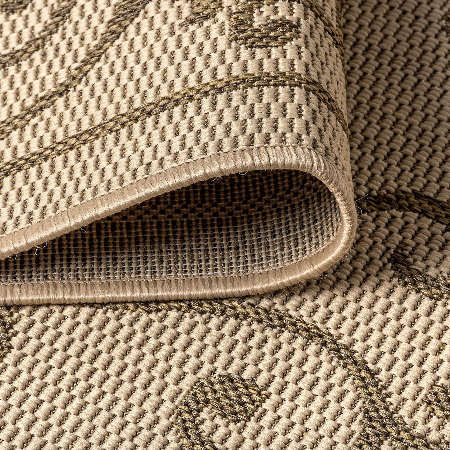 JONATHAN Y Vintage Filigree Indoor Outdoor Area Rug 8X10 Beige/Brown, Charleston Textured Weave for Backyard, Patio, Porch, Easy-Cleaning, High Traffic, Pet-Friendly, Non-Shedding (SMB106A-8)